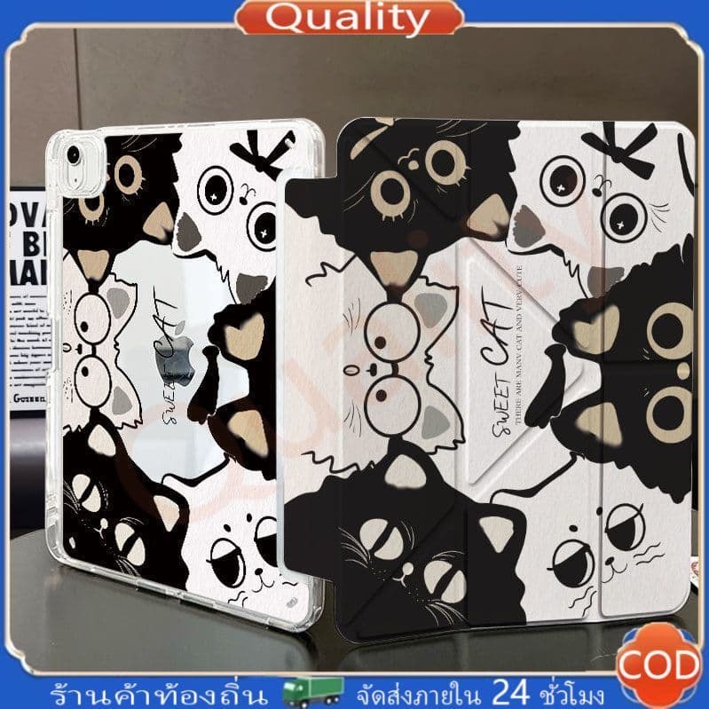 เคสกันกระแทก iPad พับได้ 3+Yสำหรับ Air7 Air6 Gen11 A16 Gen10 Air4/5 10.9 gen7/8/9 10.2 Pro 11กันกระแทก พร้อมช่องใส่ปากกา รูปที่ 2