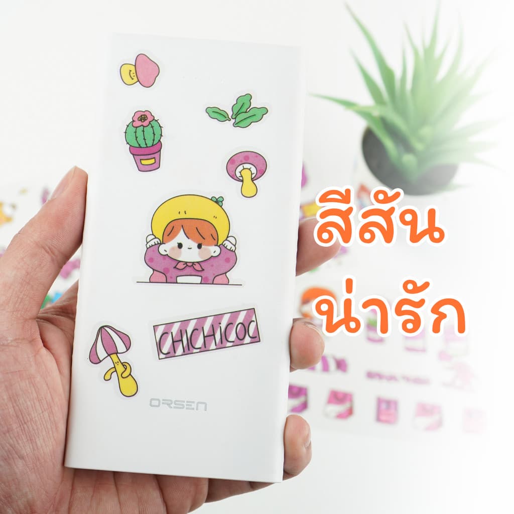 Sticker สติ๊กเกอร์ ลายการ์ตูน คละลาย สติกเกอร์ PVC น่ารัก ตกแต่งไดอารี่ สมุด เคสมือถือ DIY รูปที่ 4