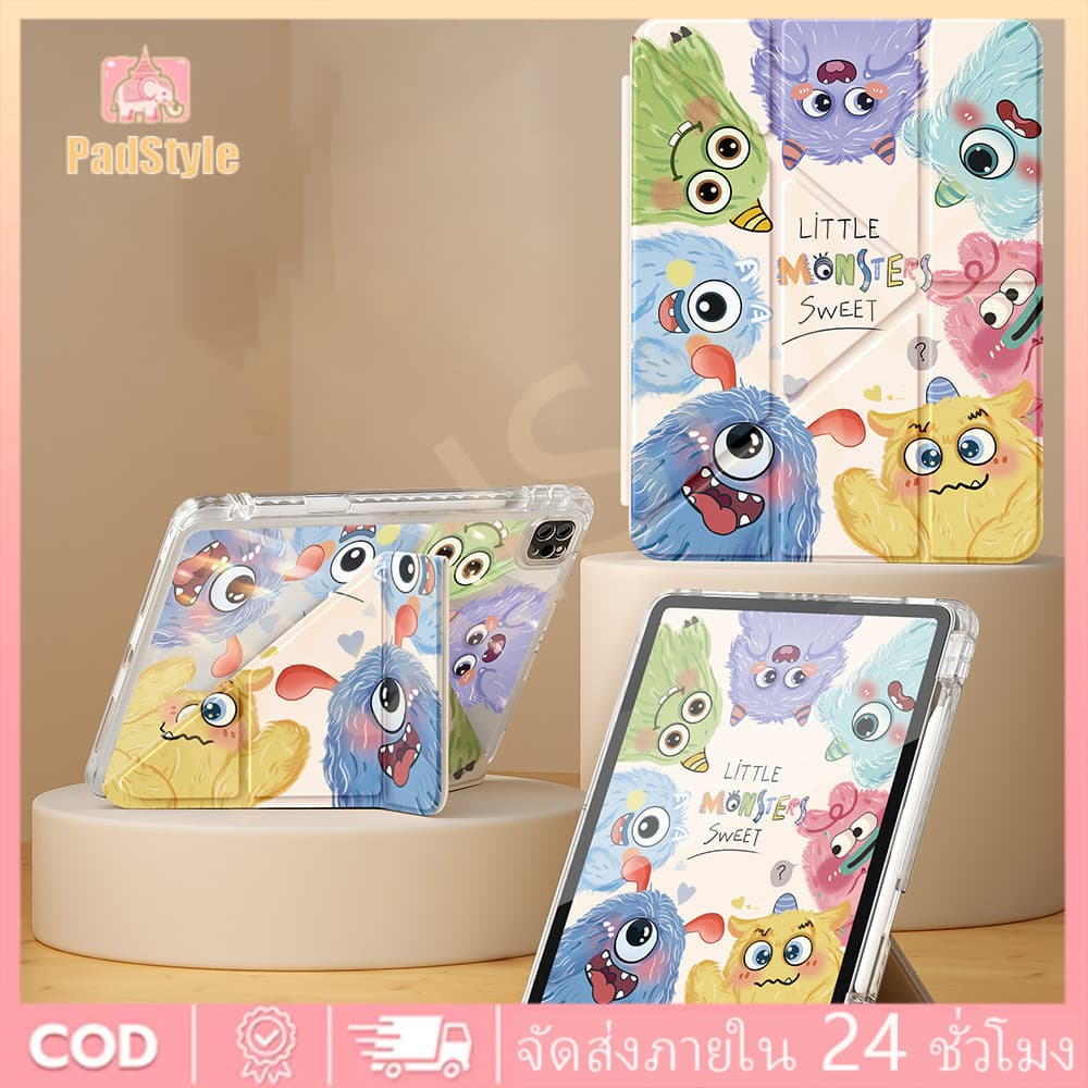 เคสไอแพด gen11 a16 air11 Air5 Gen9/8/7 Pro11 3+Y-shaped เคสสำหรับไอแพด Crystal Glass for case ipad air4 ipad gen10 2022 รูปที่ 6