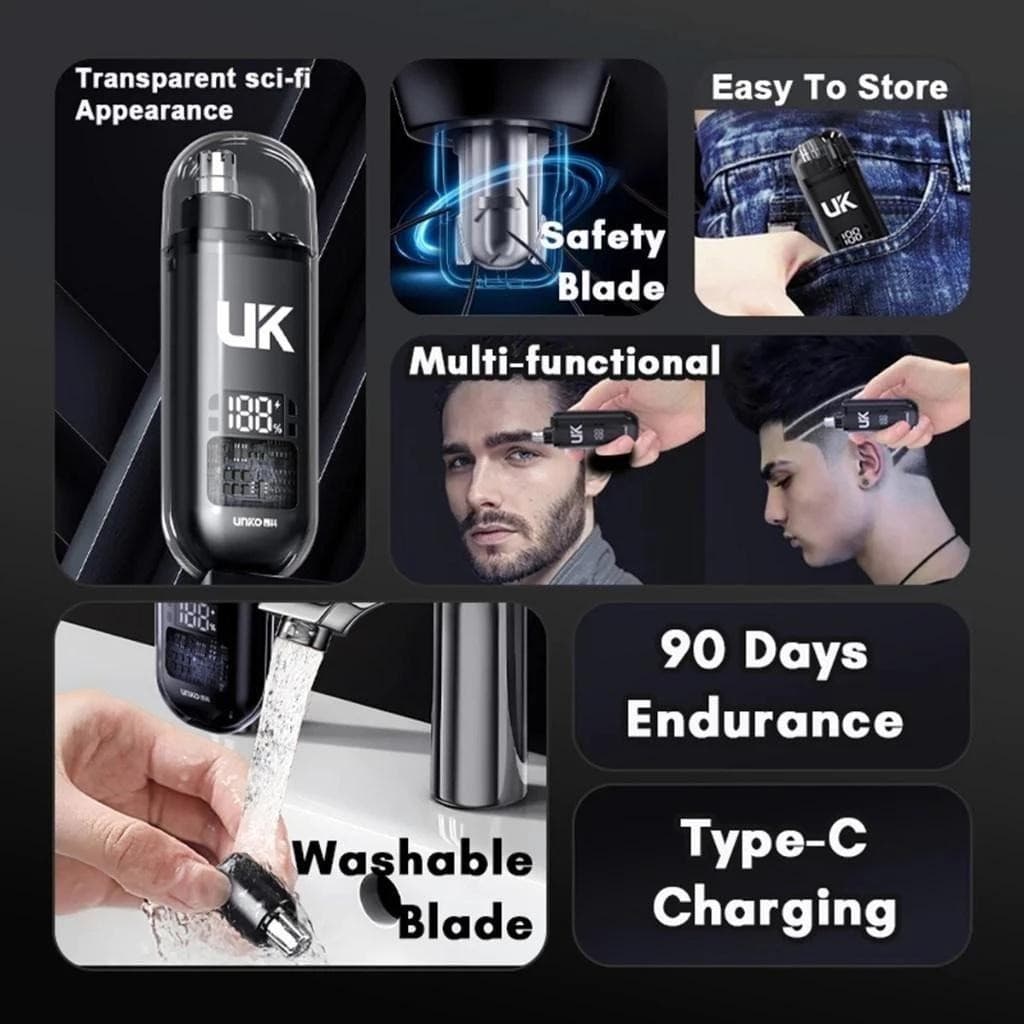 เครื่องเล็มขนจมูกไฟฟ้า เครื่องเล็มขนจมูก ที่ตัดขนจมูก ที่ตัดขนจมูก Trimmer ไม่เจ็บปวดคิ้วผมบนใบหน้าชาร์จด้วย USB รูปที่ 8