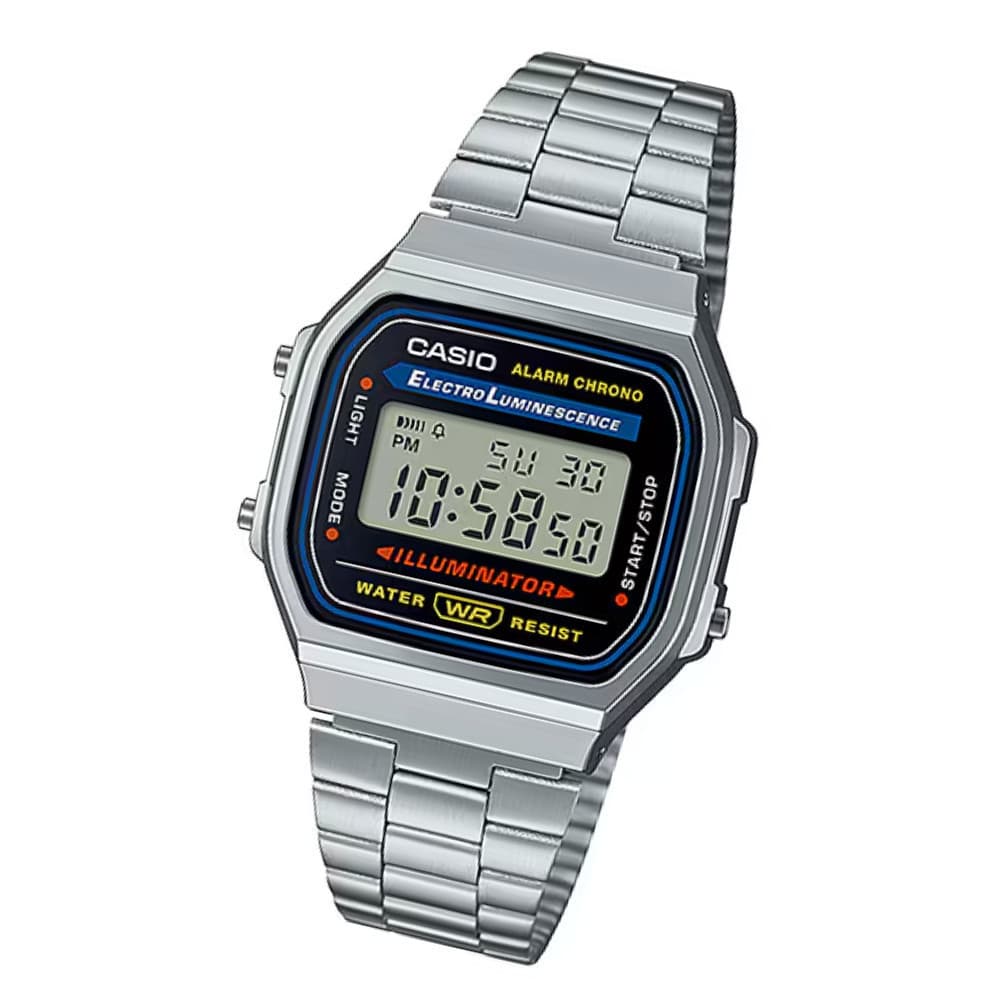 CASIO นาฬิกาข้อมือ CASIO รุ่น A-168WA-1Q วัสดุสเตนเลสสตีล สีเงิน รูปที่ 3