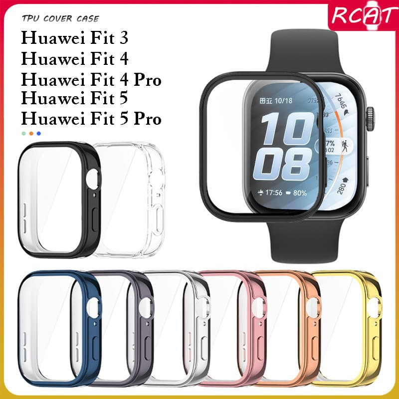 ฝาครอบป้องกันหน้าจอสำหรับ Fit 5 4/5 4 Pro กรณีครอบคลุมเต็มรูปแบบกันชน Tpu สำหรับ Smartwatch Huawei Fit 3 อุปกรณ์เสริม รูปที่ 1