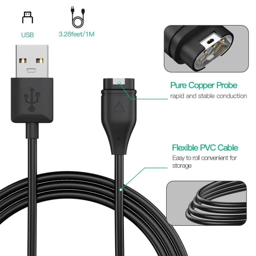 เหมาะสำหรับ Garmin fenix Sport Watch Charger Flytime 945/245 x7 7x 6 255 955 instinct 3 venu 2 3 สายชาร์จ FENIX ซีรีส์ รูปที่ 4