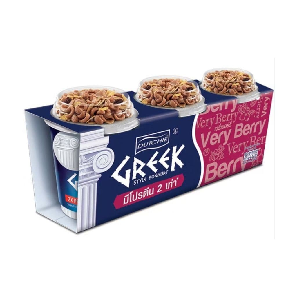 ดัชชี่ กรีกสไตล์ โยเกิร์ตเวรี่เบอร์รี่ Dutchie Greek Very Berry 120g. Pack3 รูปที่ 1