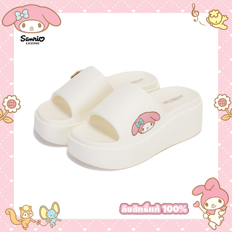My Melody ส้นตึก รุ่นลิขสิทธิ์แท้ พื้นนุ่มใส่สบาย สีชมพู/ครีมมี่ ดีไซน์สุดคิวท์ รุ่นMM-116 รูปที่ 7