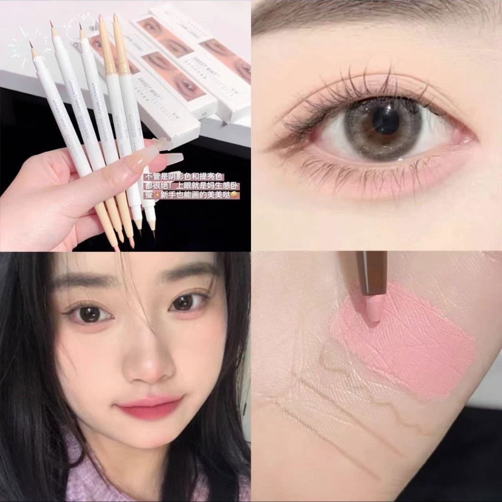 L421 Sweet mint อายแชโดว์ ไฮไลท์ อายไลน์เนอร์ แบบสองหัว เนื้อแมตต์ กันน้ำ ติดทนนาน รูปที่ 8