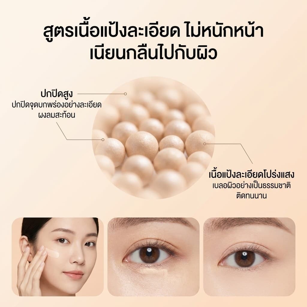 คอนซีลเลอร์ เนื้อบางเบา/คอนซีลเลอร์เนื้อครีม/ปกปิดธรรมชาติ/เมคอัพประจำวัน/เหมาะสำหรับผู้หญิงผู้ชายทุกวัย/ใช้สำหรับทำงานและนัดหมาย รูปที่ 7
