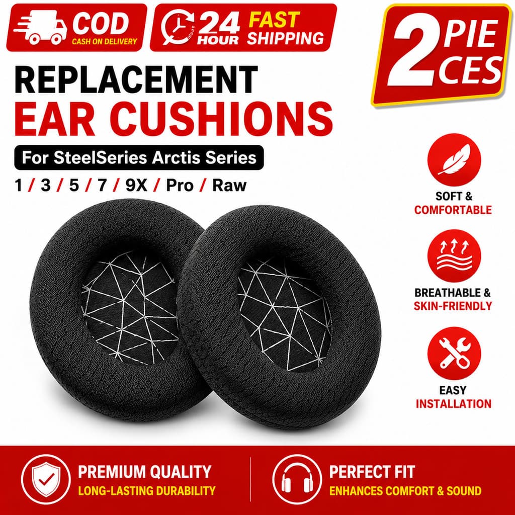 Ear pads แผ่นฟองน้ําครอบหูฟัง แบบเปลี่ยน สําหรับ SteelSeries Arctis 1 3 5 7 9 Arctis 9X Pro Prime Earpads Earpbuff Ear รูปที่ 1