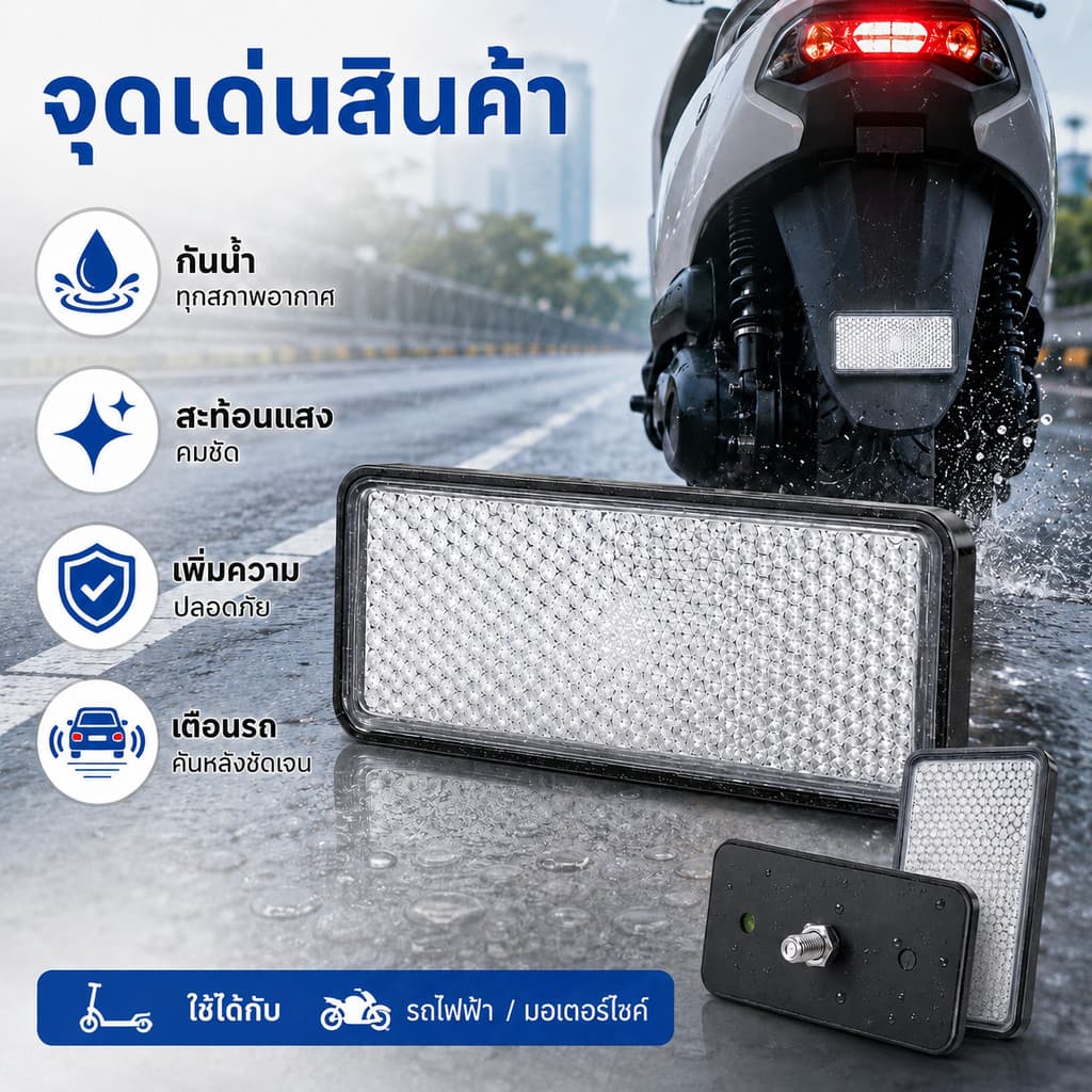 2 สี กรอบไฟท้าย Giorno 125 วัสดุ ABS，ทับทิมใสสะท้อนแสง Giorno กระจกสะท้อนแสงท้ายรถจักรยานยนต์ อะไหล่รถจักรยานยนต์ รูปที่ 6