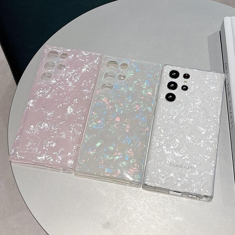 ลวดลายเปลือกหอยมุกที่ทันสมัยเคสโทรศัพท์ Samsung S26 S25 S24 FE S23 S22 Ultra A57 A56 A55 A54 A53 A73 A35 A17 A16 A15 A14 รูปที่ 3
