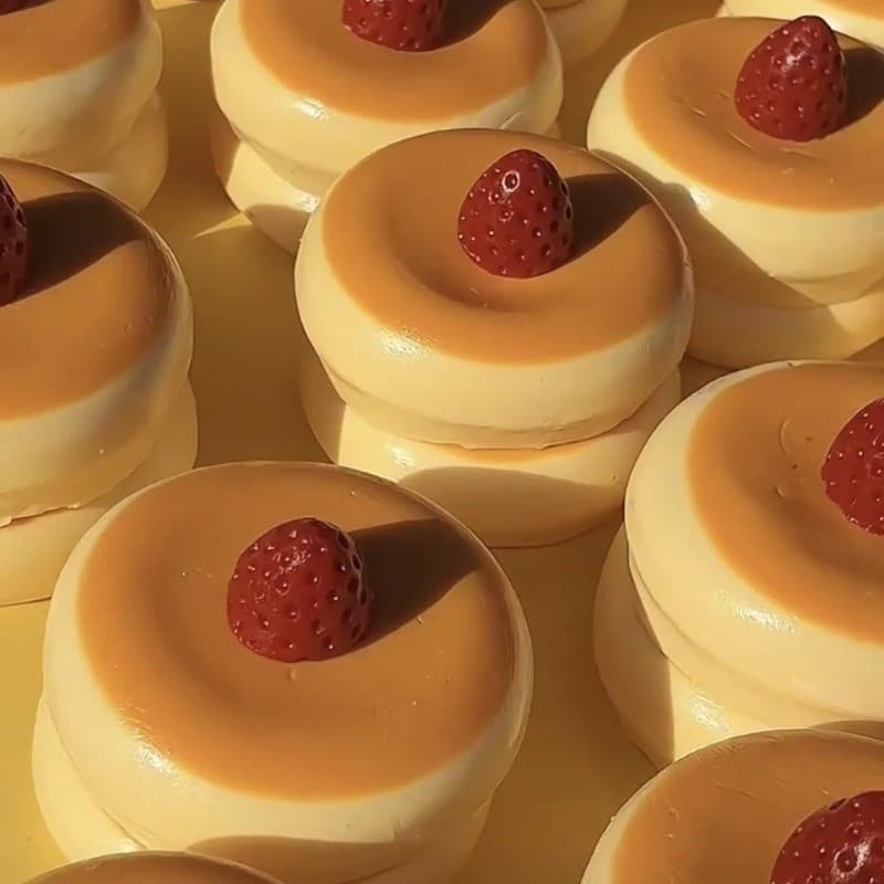 Soufflé ซิลิโคนเกรดอาหาร Taba Squishy, ของเล่นบีบนุ่มครีมทํามือ, คลายเครียดคลาสสํานักงาน, ของขวัญอีสเตอร์คริสต์มาส รูปที่ 5