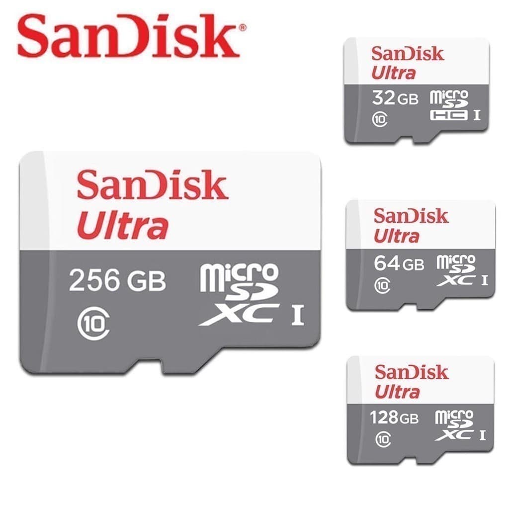 Sandisk Ultra microSDXC/HC Card ความเร็ว100MB/S ความจุ 32GB 64GB 128GB 256GB Class10 การ์ดหน่วยความจำ เมมโมรี่การ์ด รูปที่ 1