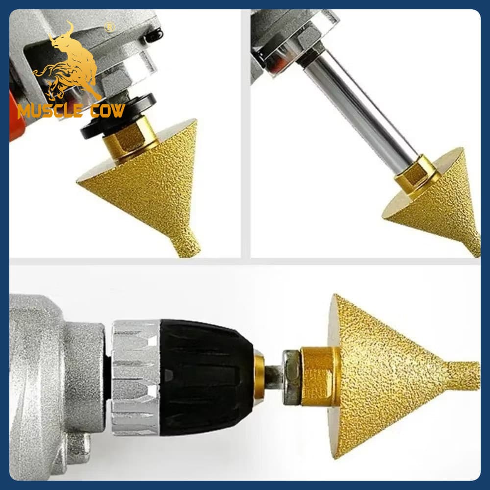 COW KING ดอกสว่าน ทรงกรวย เพชร M10 38/50 มม. สําหรับเจาะกระเบื้อง เซรามิค แชมเฟอร์ ขัดเงา รูปที่ 3