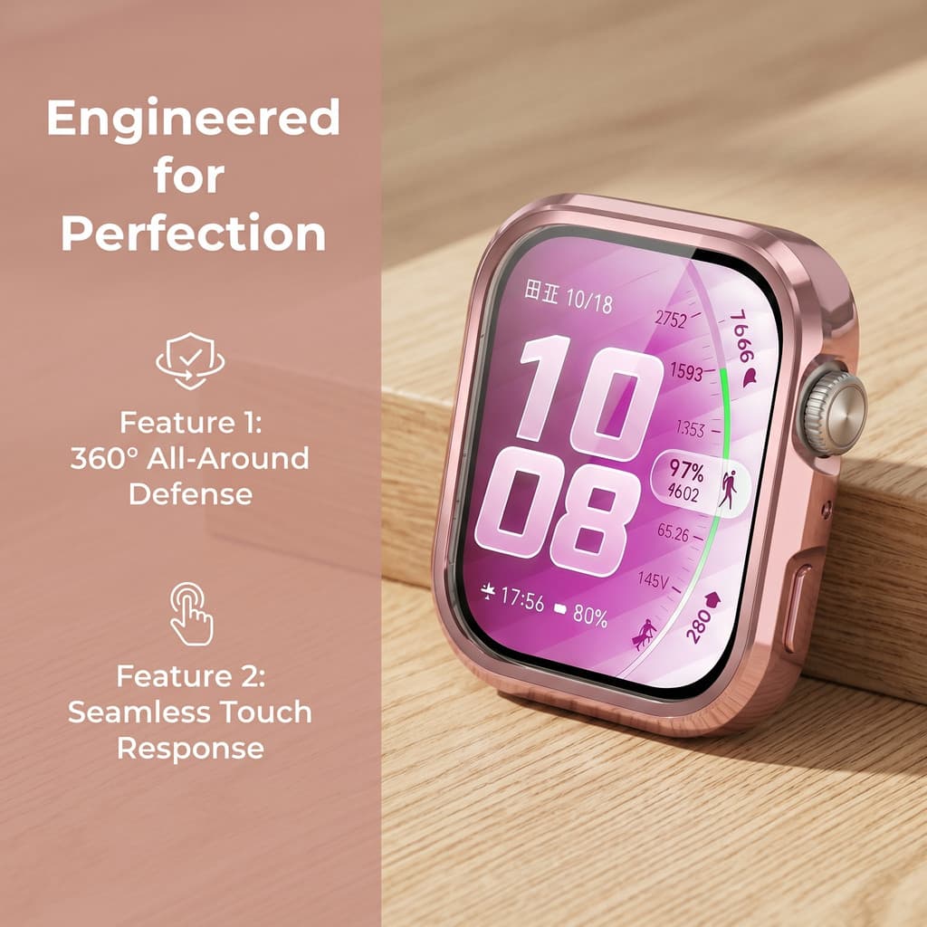 ฝาครอบป้องกันหน้าจอสำหรับ Fit 5 4/5 4 Pro กรณีครอบคลุมเต็มรูปแบบกันชน Tpu สำหรับ Smartwatch Huawei Fit 3 อุปกรณ์เสริม รูปที่ 5