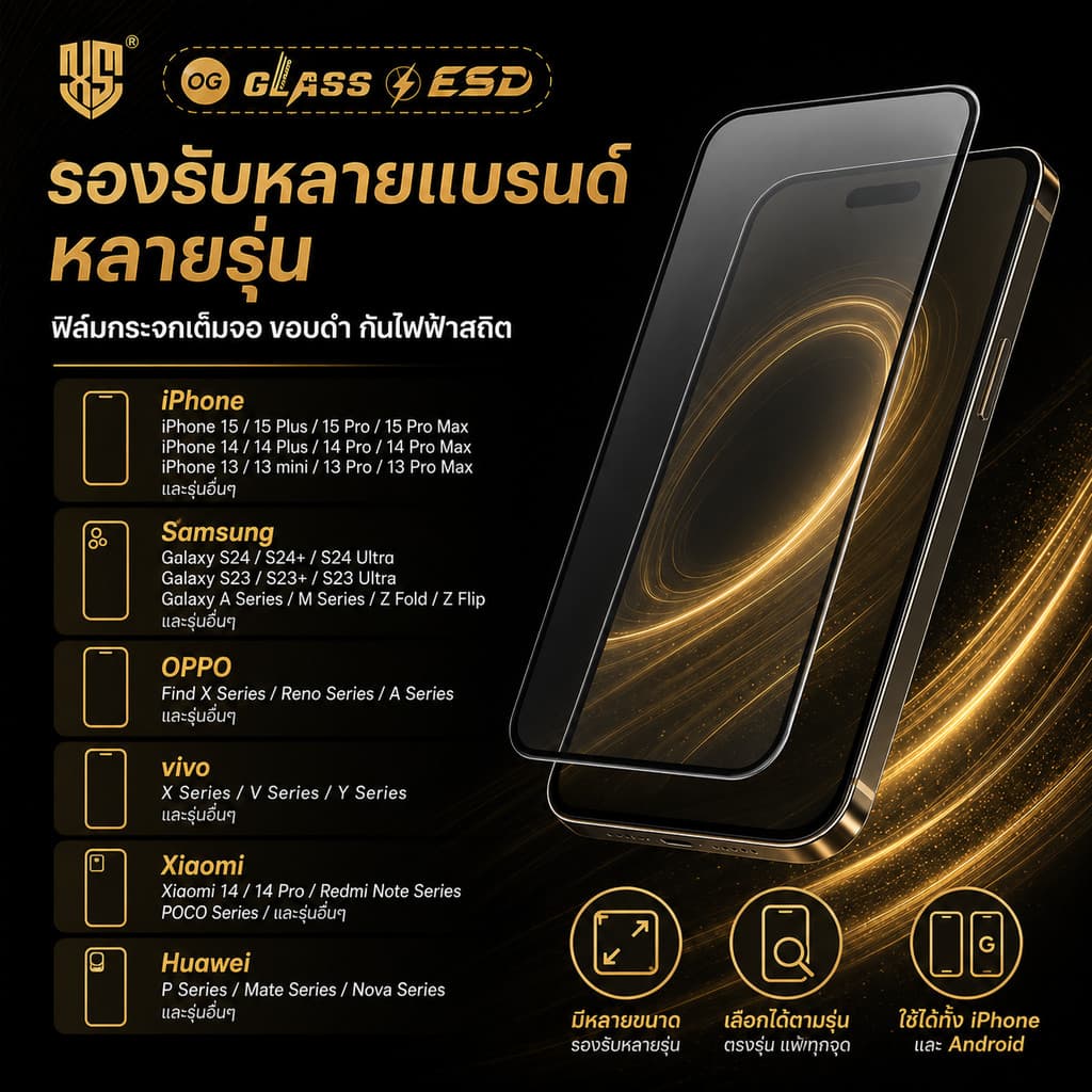 ฟิล์มกระจก แบบเต็มจอจอโค้ง ป้องกันไฟฟ้าสถ OG Huawei HONOR Y9/2019 Y9PRIME NOVA3I HONOR 400/5G HONOR 400PRO 8A/X8 X8B รูปที่ 8