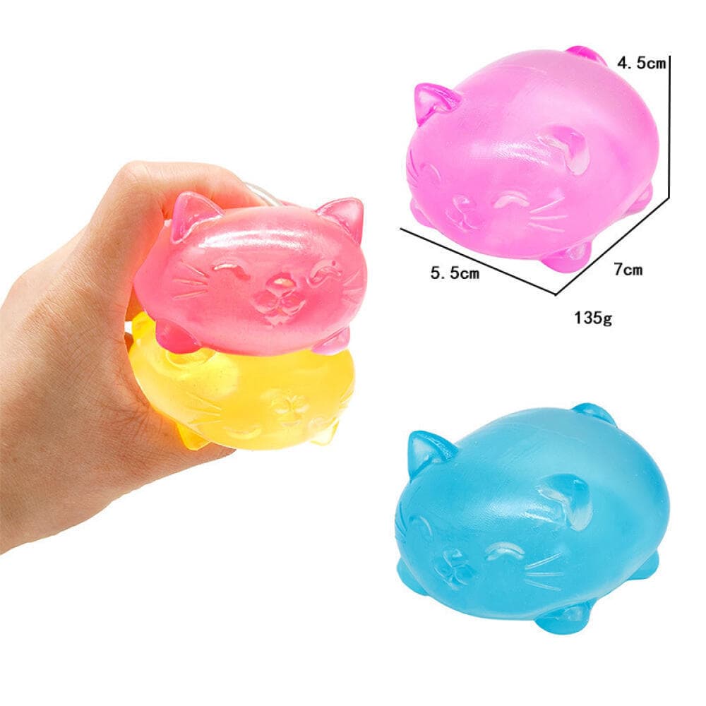 NeeDoh Cat Shape Squishy Maltose Decompression ของเล่นมินิน่ารักปลอดสารพิษของเล่นสนุกบรรเทาความดันผู้ใหญ่เด็กของขวัญวันเกิด รูปที่ 9