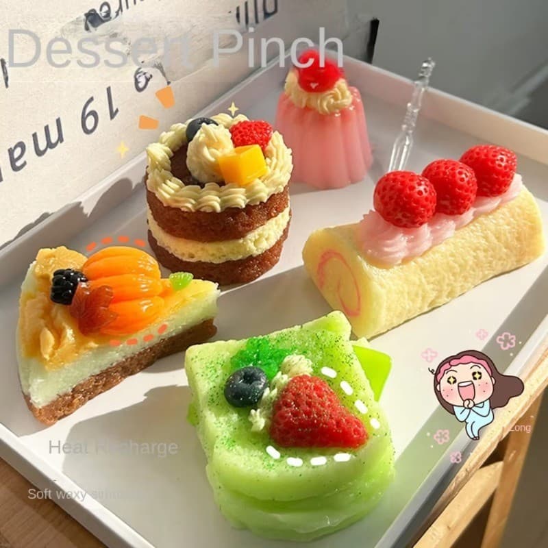 Soufflé ซิลิโคนเกรดอาหาร Taba Squishy, ของเล่นบีบนุ่มครีมทํามือ, คลายเครียดคลาสสํานักงาน, ของขวัญอีสเตอร์คริสต์มาส รูปที่ 4