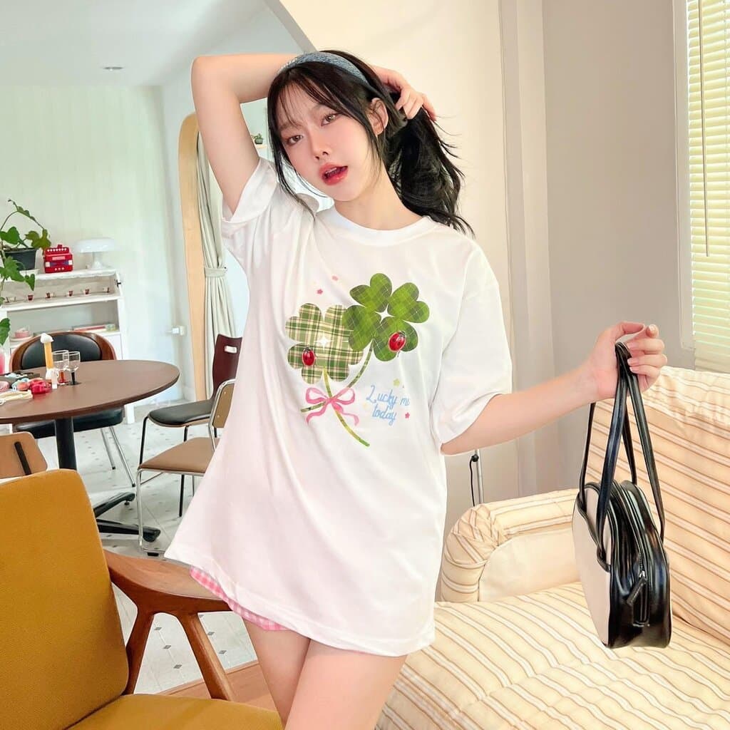 mexocute เสื้อยืดทรงโอเวอร์ไซส์ ผ้าคอตตอน หนานุ่ม เดอะพัมกิ้น #2 รูปที่ 2