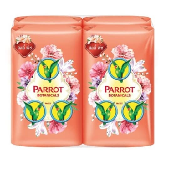 Parrot สบู่ก้อนนกแก้ว พฤกษา 70 กรัม 4 ก้อน กลิ่นหอมติดผิวยาวนาน ผิวสะอาดสดชื่น Parrot สบู่นกแก้ว รูปที่ 4