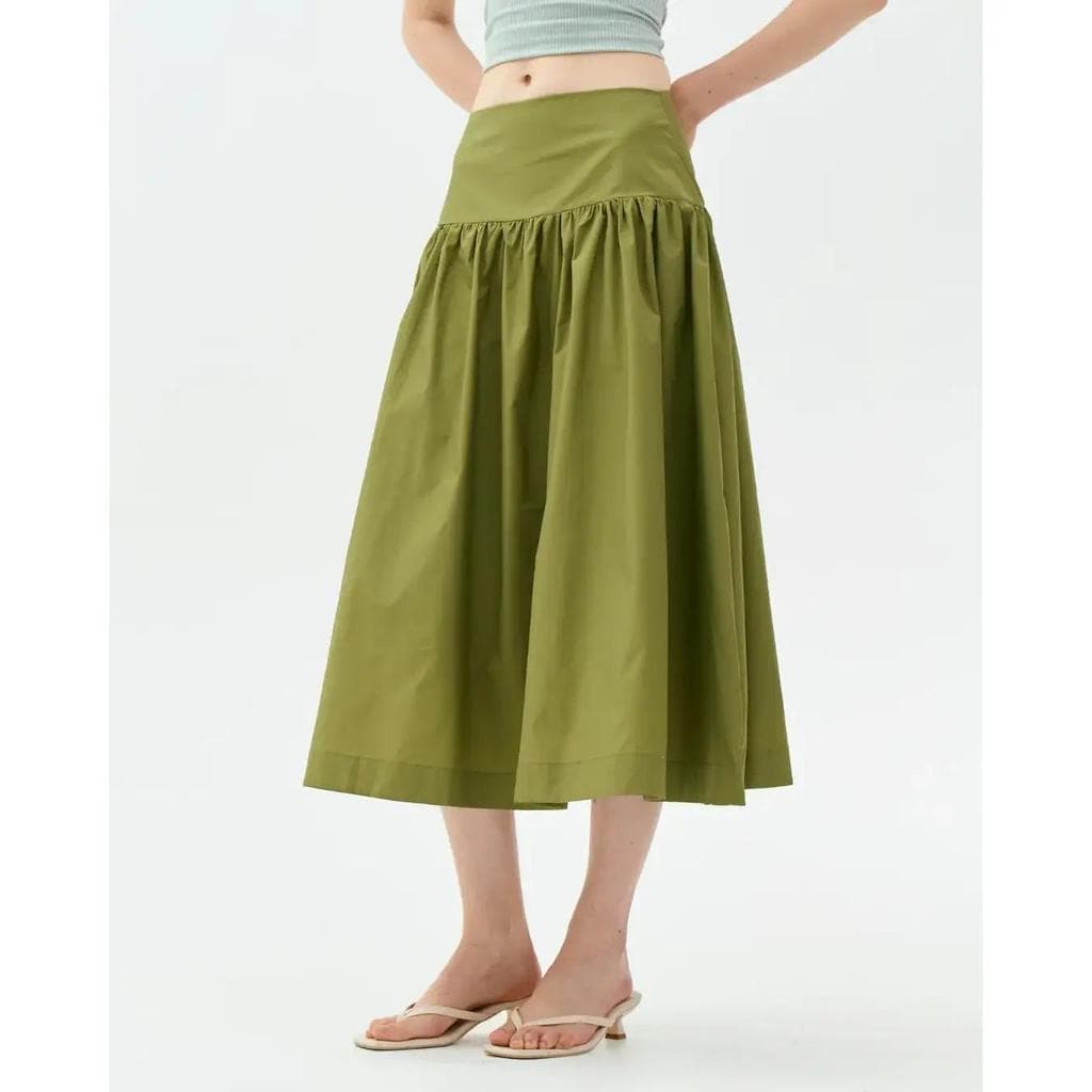 JIAQI 2062 White Whisper Skirt - กระโปรงเอวสูง S-3XL รูปที่ 4