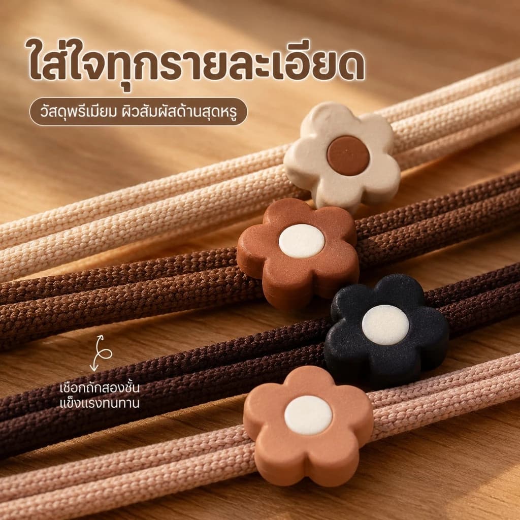 OwlSpot ยางมัดผมสไตล์เกาหลี 5 ชิ้น แฮนด์เมด ยืดหยุ่นสูงสุด ทนทาน สีดำ สำหรับผมทุกประเภท รูปที่ 3