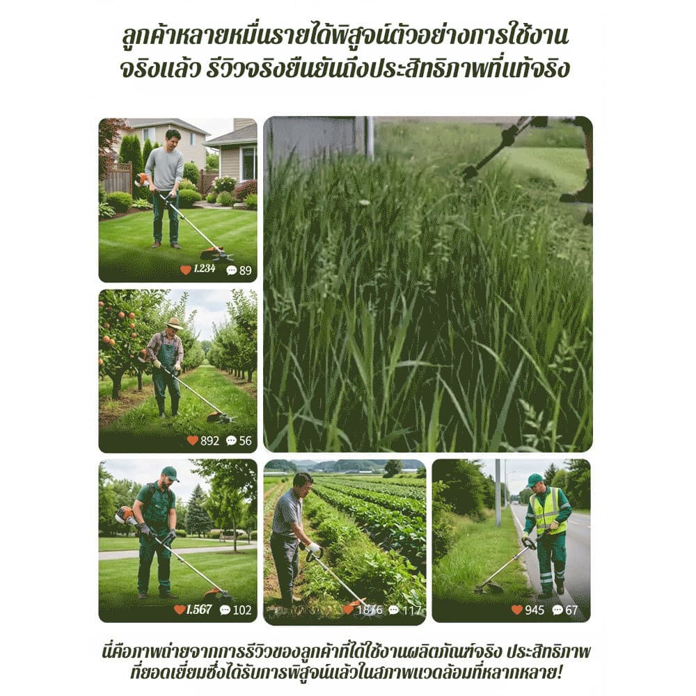 อะไหล่หัวเครื่องตัดหญ้าลิเธียมไร้สาย พร้อมล้อกําจัดวัชพืช สําหรับเครื่องตัดหญ้าเบนซิน รูปที่ 3