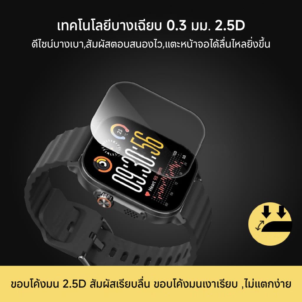 ฟิล์มกระจกกันรอย สำหรับนาฬิกา Realme Watch 5 รูปที่ 3