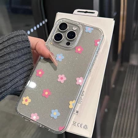 for เคส OPPO a38 a17k a3X a3s a57E a74 a5 a92 a55 a58 a16 a5s a76 a94 ทรงใสแวววาว ลายสไมลี่ ดาว ดอกไม้ สีสันสดใส รูปที่ 6