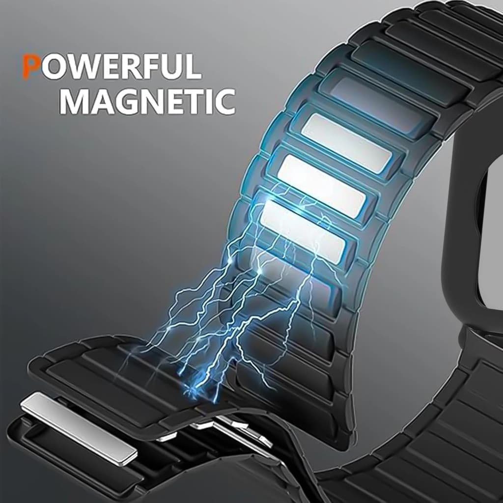 สายแม่เหล็กสำหรับ Xiaomi MiBand 10 Pro 9 Pro 8 Pro สายรัดข้อมือซิลิโคนเปลี่ยนสร้อยข้อมือสำหรับ RedMi Watch 6 4 5 สายนาฬิ รูปที่ 9