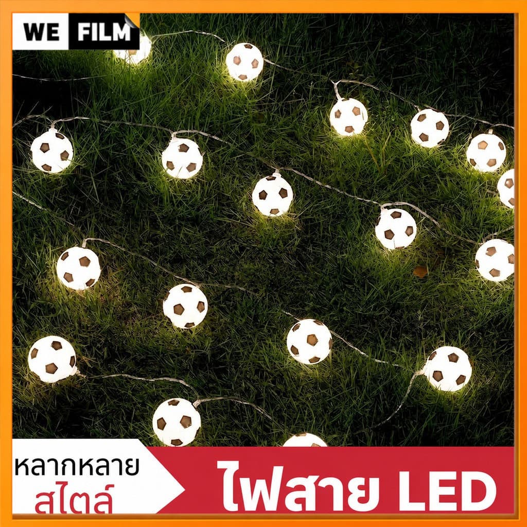ไฟตกแต่งธีมฟุตบอล LED Football ตกแต่งผับ บาร์ ร้านอาหาร ของตกแต่งแฟนกีฬา รูปที่ 1
