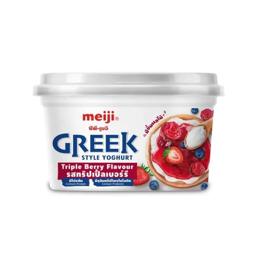 เมจิ กรีกโยเกิร์ตทริปเปิ้ลเบอร์รี Meiji Greek Yoghurt Berry 500g. รูปที่ 1