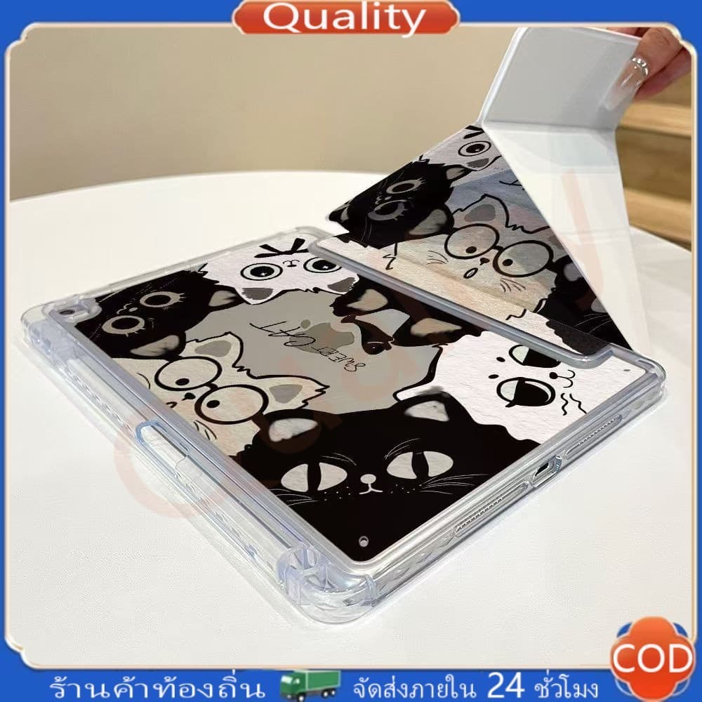 เคสกันกระแทก iPad พับได้ 3+Yสำหรับ Air7 Air6 Gen11 A16 Gen10 Air4/5 10.9 gen7/8/9 10.2 Pro 11กันกระแทก พร้อมช่องใส่ปากกา รูปที่ 5