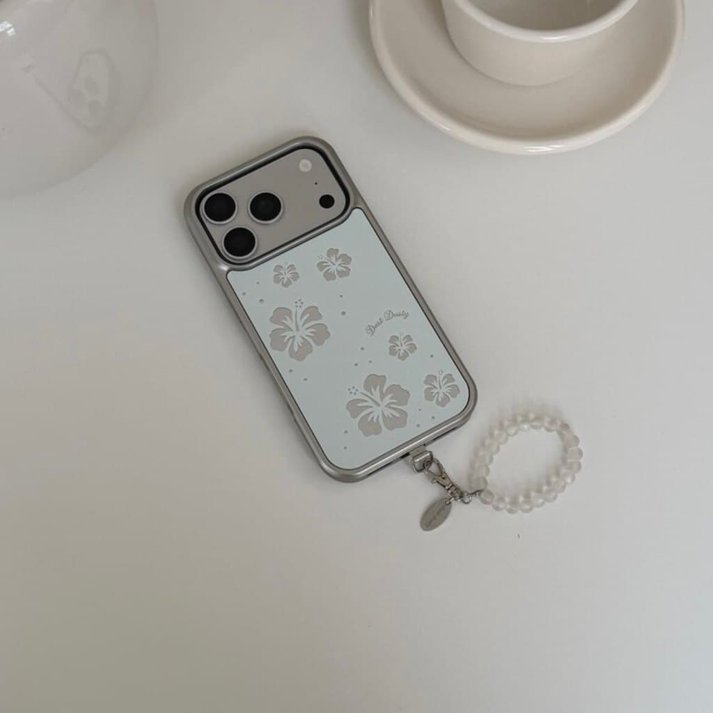 สไตล์เกาหลี ins สาวฤดูร้อนกระจกชบาหวานเหมาะสําหรับ iphone17pro/17promax เคสป้องกัน Apple 16 เคสโทรศัพท์ 16promax เคสป้องกัน 15 กันกระแทก 13/14 กรณี 11/12/12promax/17air/15plus รูปที่ 6