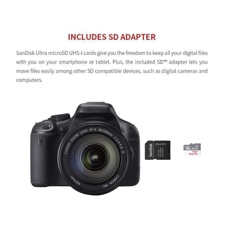 Sandisk Ultra microSDXC/HC Card ความเร็ว100MB/S ความจุ 32GB 64GB 128GB 256GB Class10 การ์ดหน่วยความจำ เมมโมรี่การ์ด รูปที่ 6