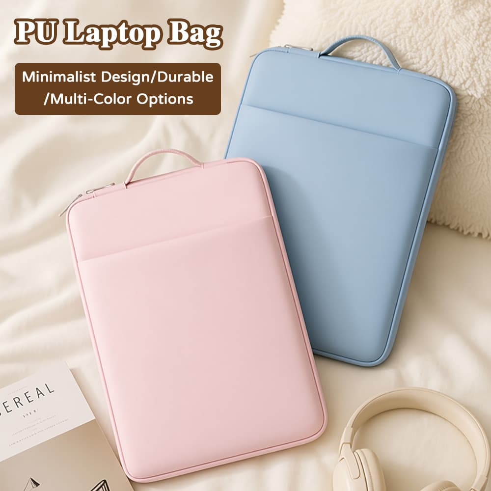 กระเป๋าแท็บเล็ต PU ขนาด 11/13.3/14/14.6/15.6 นิ้วกรณีป้องกัน ipad พร้อมช่องเก็บของด้านในกันน้ำป้องกันการชนกัน รูปที่ 3
