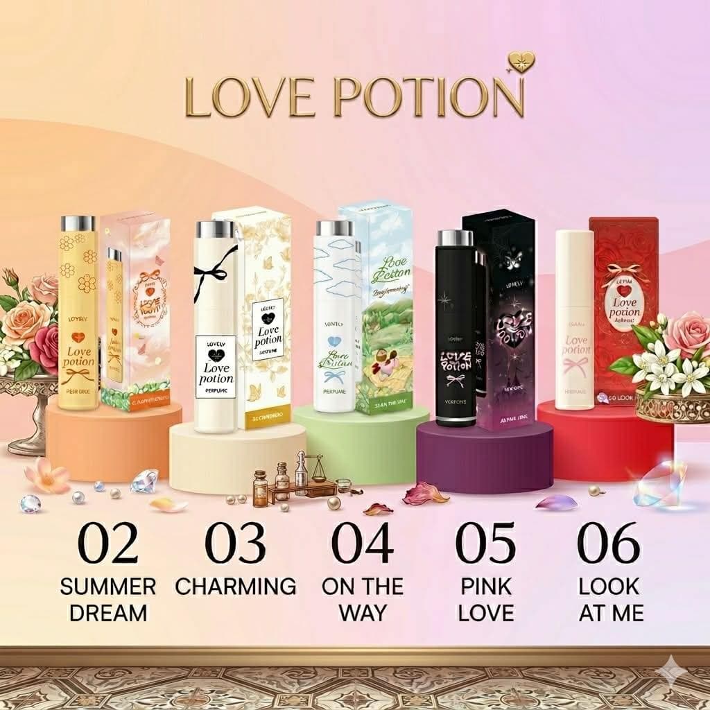 น้ำหอมเลิฟโพชั่นแพคเกตเก่า ของแท้เซลล์ล้างสต็อค Love Potion เหลือ5 กลิ่น เติมสต็อคเท่าที่มี ของแท้ รูปที่ 1