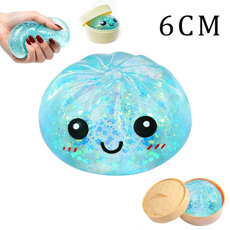 Malt Sugar Glitter Dumpling Squishy ช้า Rebound ความเครียดบรรเทา Fidget Squeeze ของเล่น รูปที่ 6