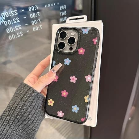 for เคส OPPO a38 a17k a3X a3s a57E a74 a5 a92 a55 a58 a16 a5s a76 a94 ทรงใสแวววาว ลายสไมลี่ ดาว ดอกไม้ สีสันสดใส รูปที่ 5