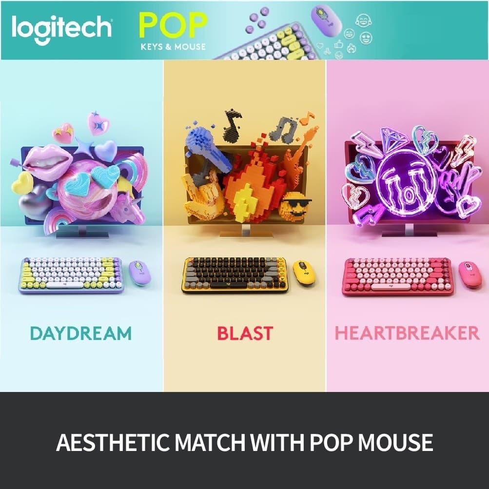 Logitech POP Mouse wireless mouse เมาส์บลูทูธ ไร้สาย เสียงเงียบ ขนาดกะทัดรัด พกพาสะดวก พร้อมปุ่มแบบตั้งโปรแกรมได้ รูปที่ 6