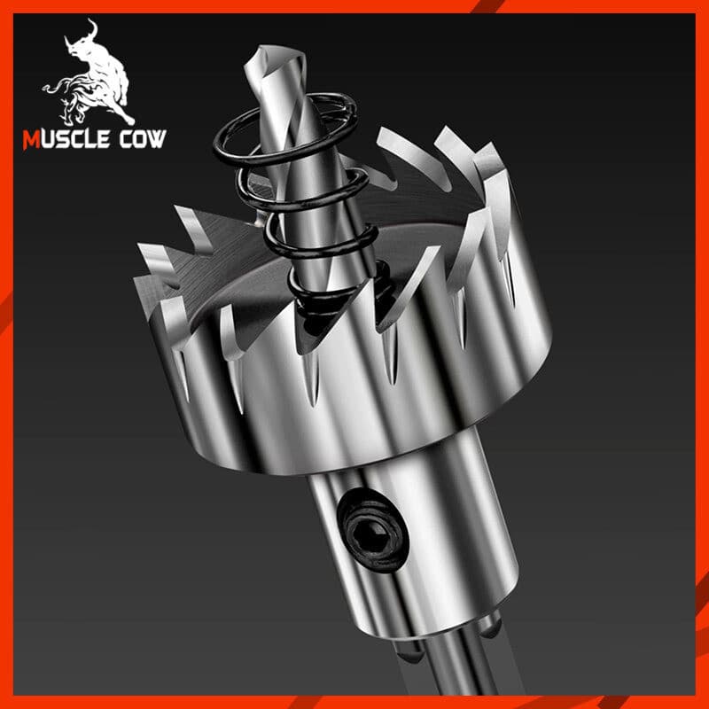 MUSCLE COW โฮลซอเจาะเหล็กสแตนเลส ขนาด12-55มิล ทำเหล็กคุณภาพ เจาะรูแผ่นเหล็ก สแตนเลส เหลืองได้ รูปที่ 6