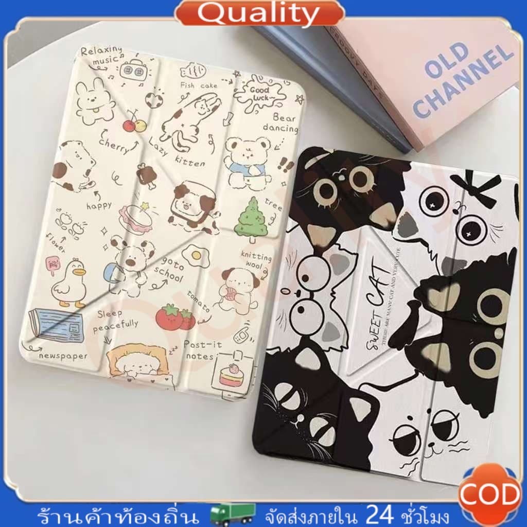 เคสกันกระแทก iPad พับได้ 3+Yสำหรับ Air7 Air6 Gen11 A16 Gen10 Air4/5 10.9 gen7/8/9 10.2 Pro 11กันกระแทก พร้อมช่องใส่ปากกา รูปที่ 3