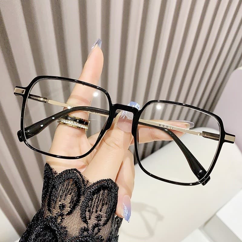 แว่นตาทรงสี่เหลี่ยมป้องกันแสงสะท้อนสีฟ้าเหมาะสำหรับใบหน้าใหญ่สี unisex รูปที่ 1
