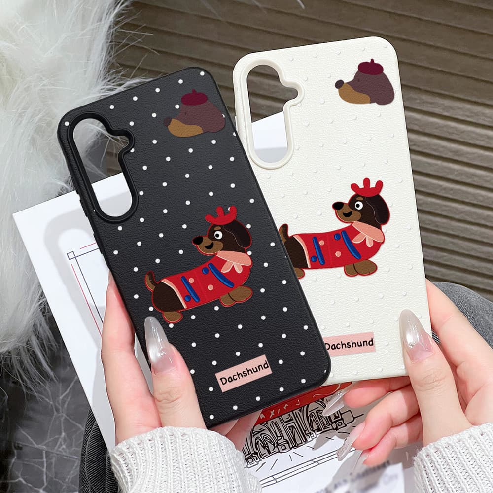 เคส for Samsung A07 A17 A56 A55 A16 A15 A35 A05S A26 A36 A54 S23 S25 S26 Ultra S24FE สุนัขน่ารัก เคสโทรศัพท์มือถือหนัง รูปที่ 6
