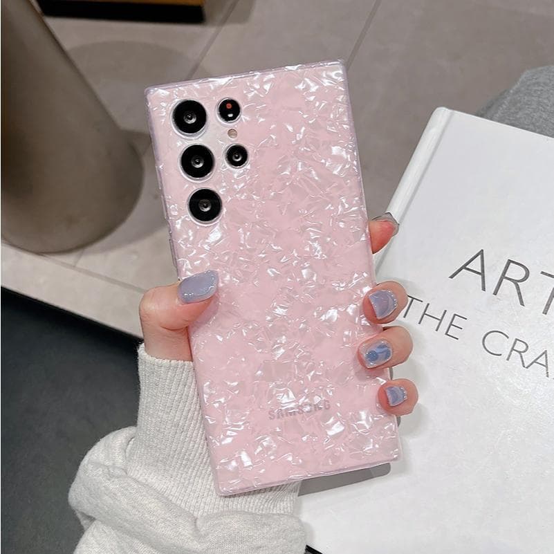 ลวดลายเปลือกหอยมุกที่ทันสมัยเคสโทรศัพท์ Samsung S26 S25 S24 FE S23 S22 Ultra A57 A56 A55 A54 A53 A73 A35 A17 A16 A15 A14 รูปที่ 4