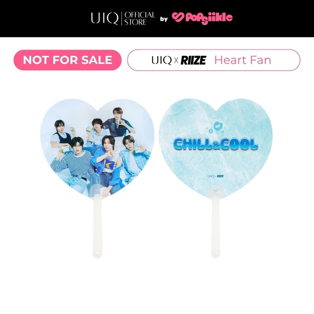 UIQ x RIIZE Heart Fan พัดรูปหัวใจ RIIZE ของสะสม ของขวัญแฟนคลับ รูปที่ 2