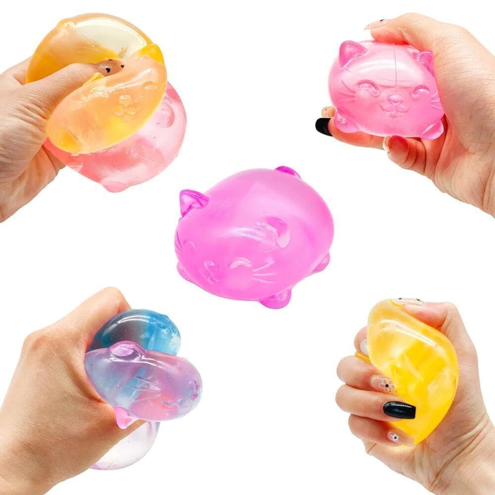 NeeDoh Cat Shape Squishy Maltose Decompression ของเล่นมินิน่ารักปลอดสารพิษของเล่นสนุกบรรเทาความดันผู้ใหญ่เด็กของขวัญวันเกิด รูปที่ 3
