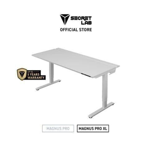 Secretlab MAGNUS Pro Pure White XL - โต๊ะคอมปรับระดับไฟฟ้า สีขาว รูปที่ 1