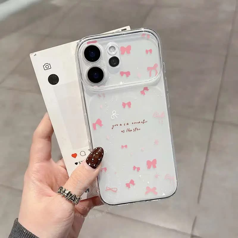 เคส OPPO Reno 16 16F 15 15F 14F 14 Pro 5G เคส OPPO Reno 16 15 Pro Max เคสน่ารักโบว์ชมพูใสกันกระแทก เคสผิวฝ้าอ่อนนุ่มไล่เฉดเบา ๆ สำหรับโทรศัพท์สำหรับนักเรียนผู้หญิง รูปที่ 9