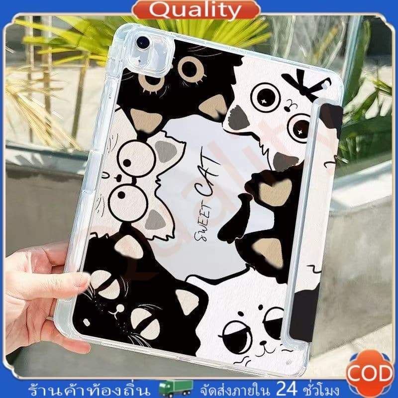 เคสกันกระแทก iPad พับได้ 3+Yสำหรับ Air7 Air6 Gen11 A16 Gen10 Air4/5 10.9 gen7/8/9 10.2 Pro 11กันกระแทก พร้อมช่องใส่ปากกา รูปที่ 4