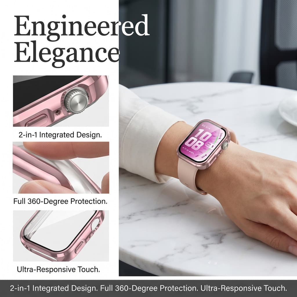 ฝาครอบป้องกันหน้าจอสำหรับ Fit 5 4/5 4 Pro กรณีครอบคลุมเต็มรูปแบบกันชน Tpu สำหรับ Smartwatch Huawei Fit 3 อุปกรณ์เสริม รูปที่ 4